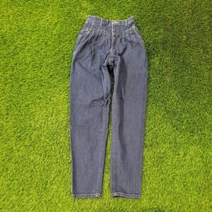 Vintage 90s LEE Paper-Bag Mom Jeans Womens 0 22x32 High-waist USA